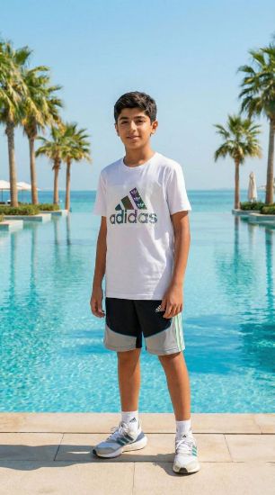 صورة تيشيرت القطني بشعار الطيف